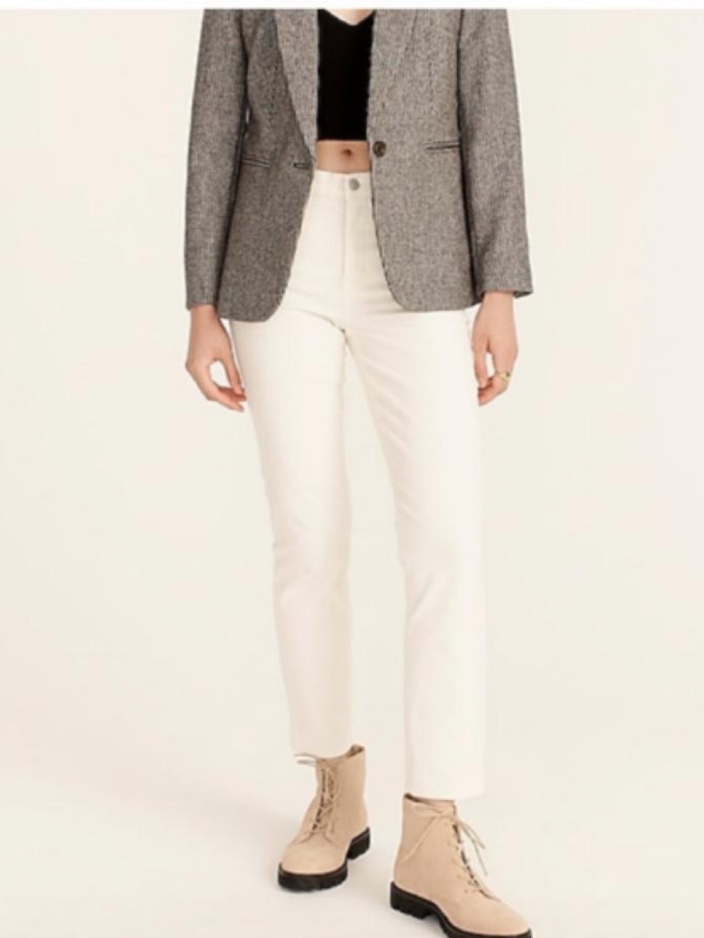 J. Crew Pants Corduroy Straight Leg Pants "Vintage Slim-Straight"  Ivory size 30
